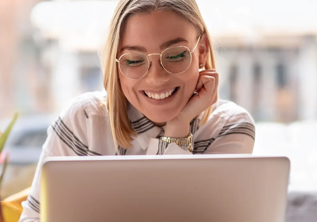 Woman at computer