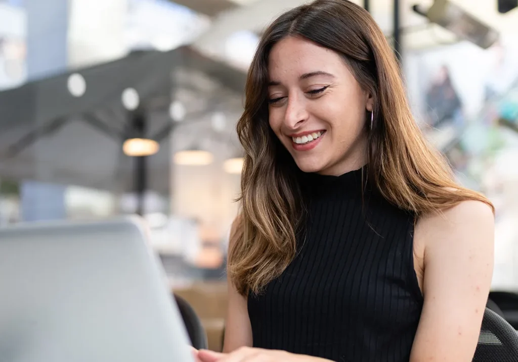 woman smiling